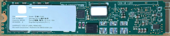 微软Z1000固态硬盘规格曝光：960GB容量支持NVMe 1.2，或由CNEXLabs主控